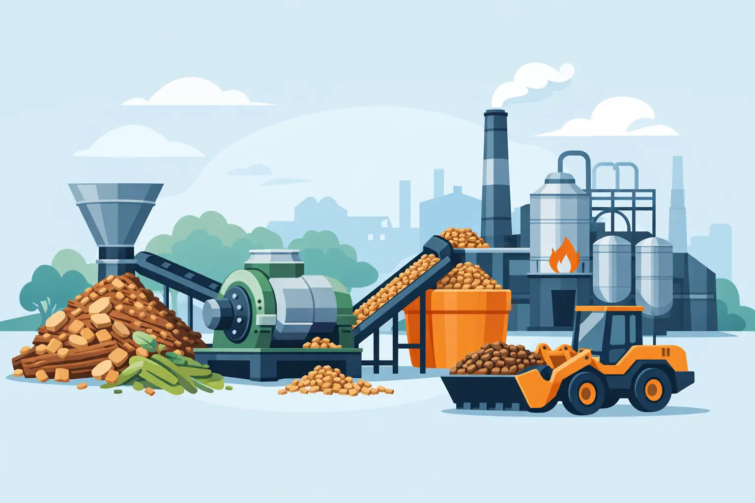 Biomass Fuel Preparation Equipment for Industrial Plants