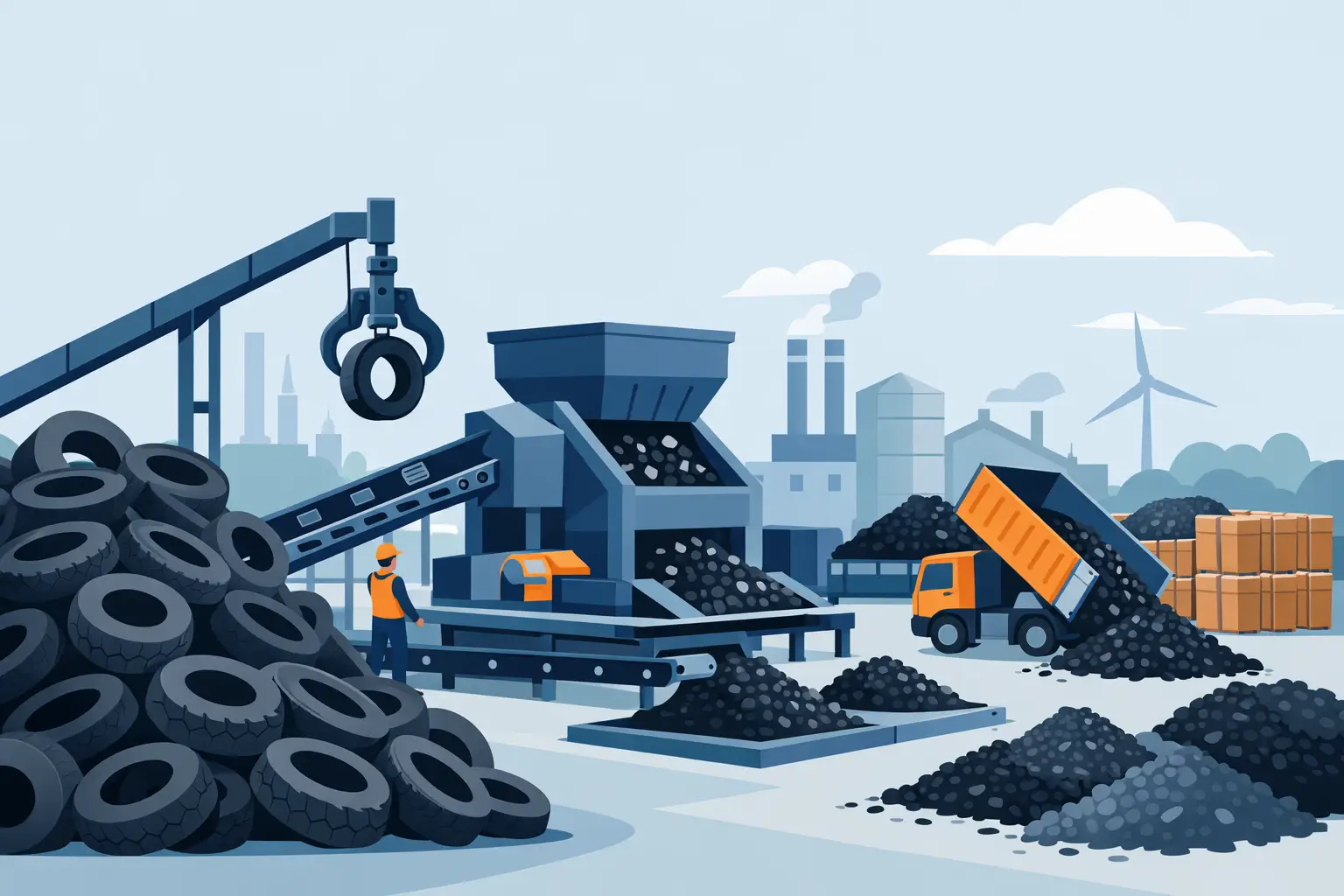 How to Process Waste Tires at Scale