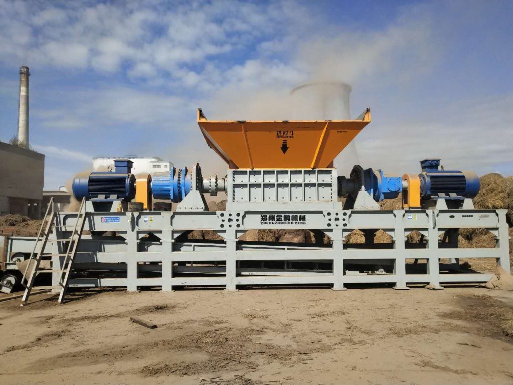 Industrial twin shaft shredder machine