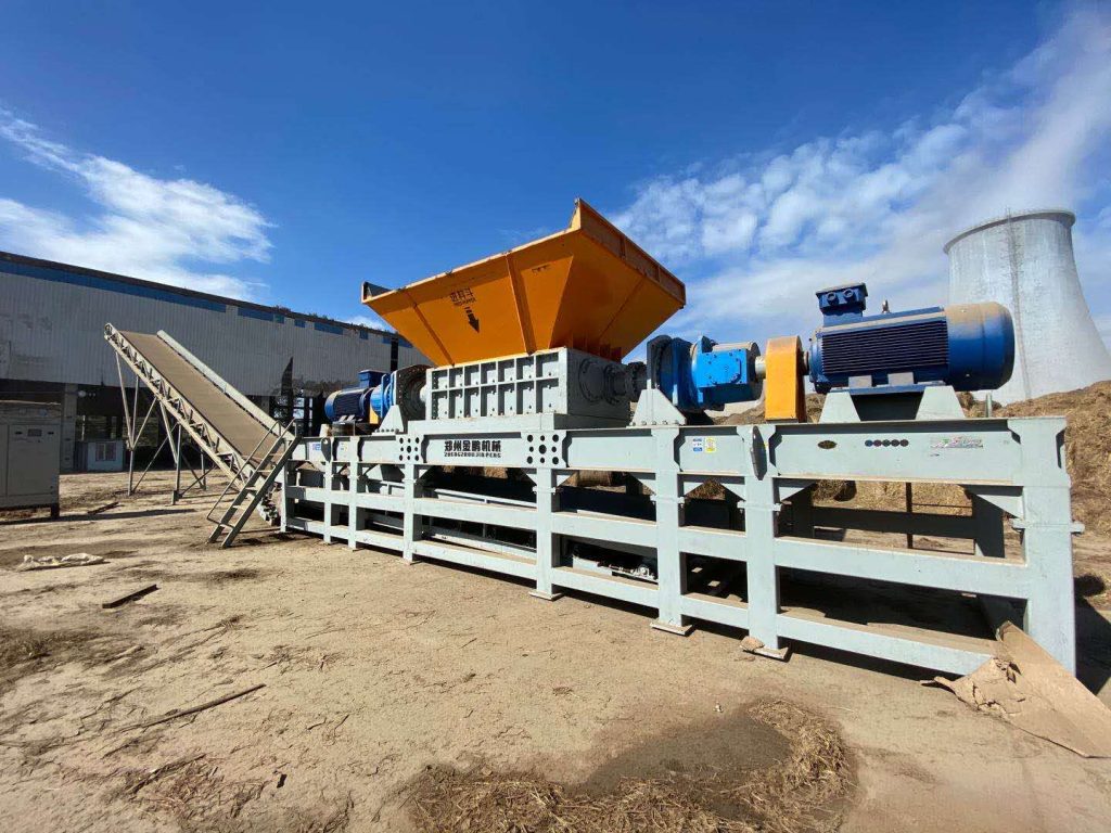 Heavy Duty Industrial twin shaft shredder for solid waste recycling