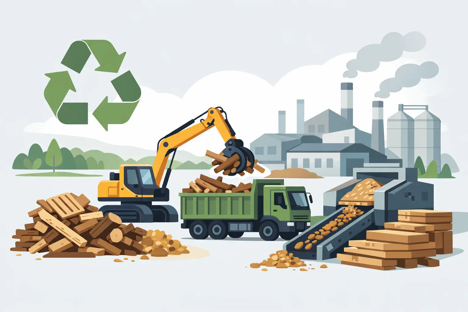 Waste Wood Recycling Guide for Industrial Plants